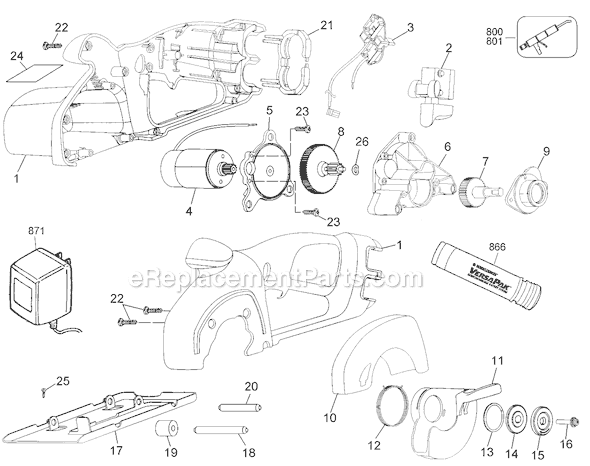 Page A Diagram and Parts List for VP600U Type 1 Black and Decker Circular Saw